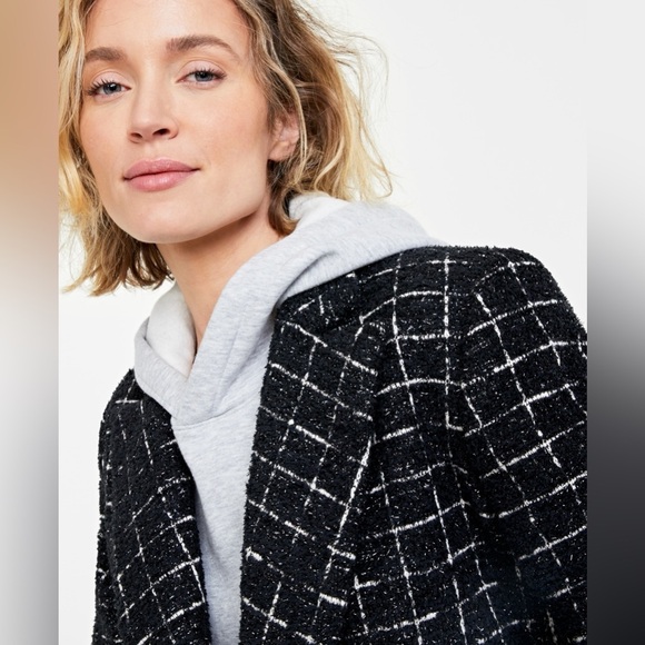 NWT On 34th Women’s Metallic Plaid Tweed Blazer Created For Macy’s Size 6 - Picture 3 of 8